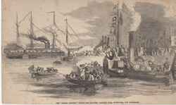 The 'Great Britain' Steam-ship leaving Princes Pier, Liverpool, for Australia